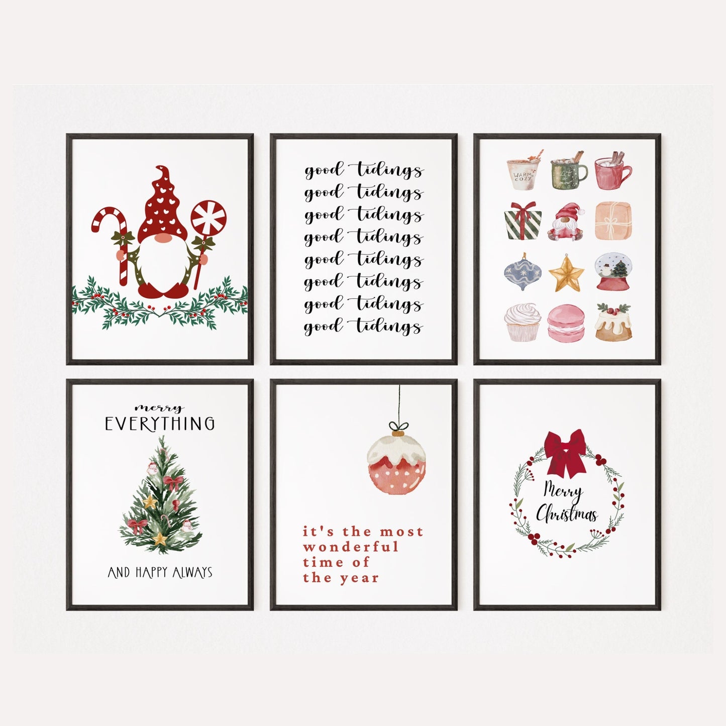 Cozy christmas gallery, 20 set gallery, xmas decor, xmas printable, cozy christmas decor, xmas gallery set, holy night print, nativity scene