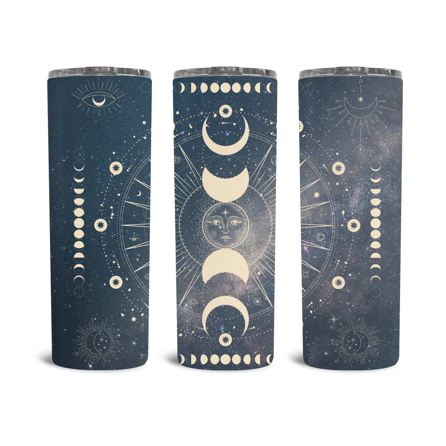Zodiac Moon Tumbler ,Magic Tumbler,Witch Tumbler,Celestial Witch,Celestial Moon, dark celestial,Metaphysical Tumbler, 20oz celestial tumbler