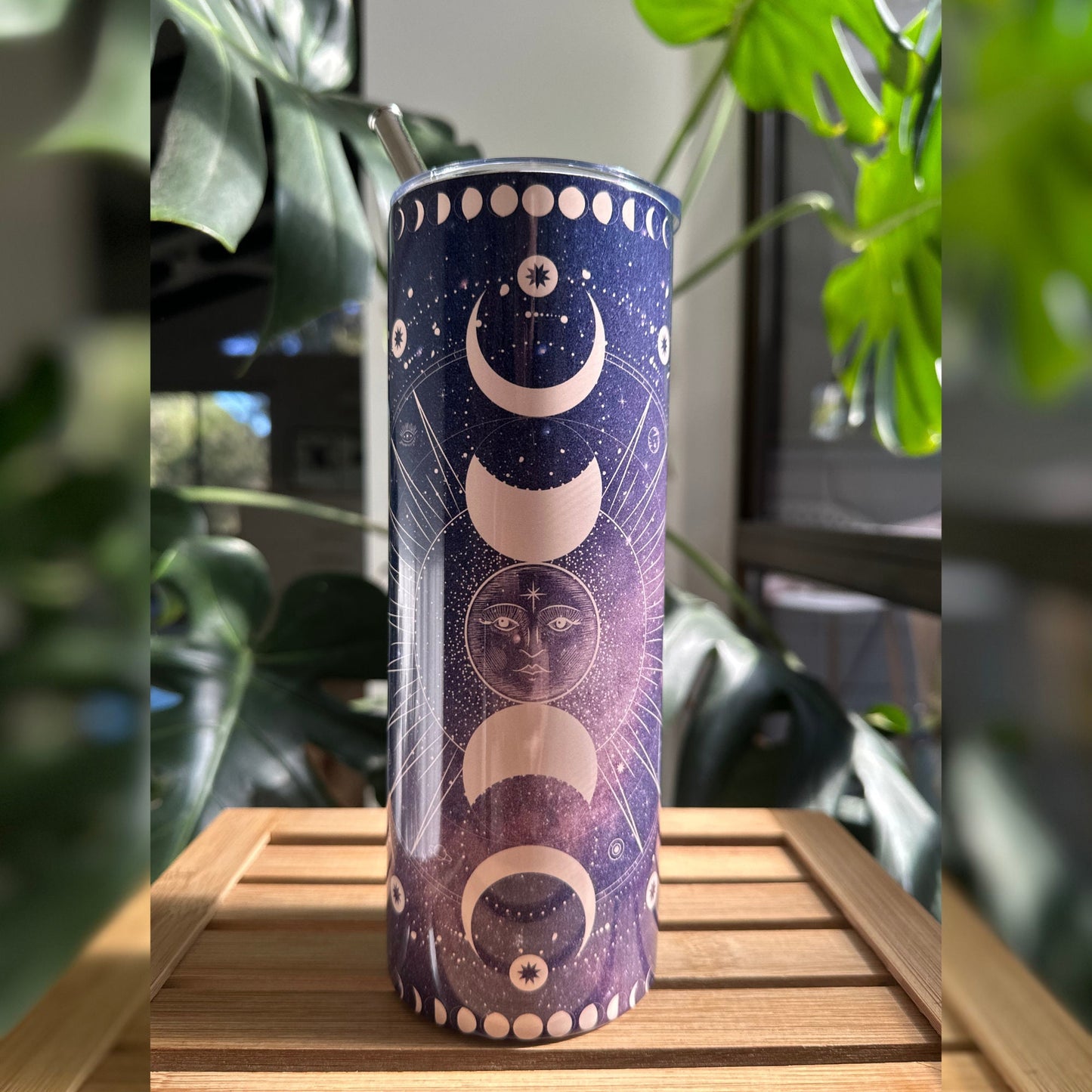 Zodiac Moon Tumbler ,Magic Tumbler,Witch Tumbler,Celestial Witch,Celestial Moon, dark celestial,Metaphysical Tumbler, 20oz celestial tumbler