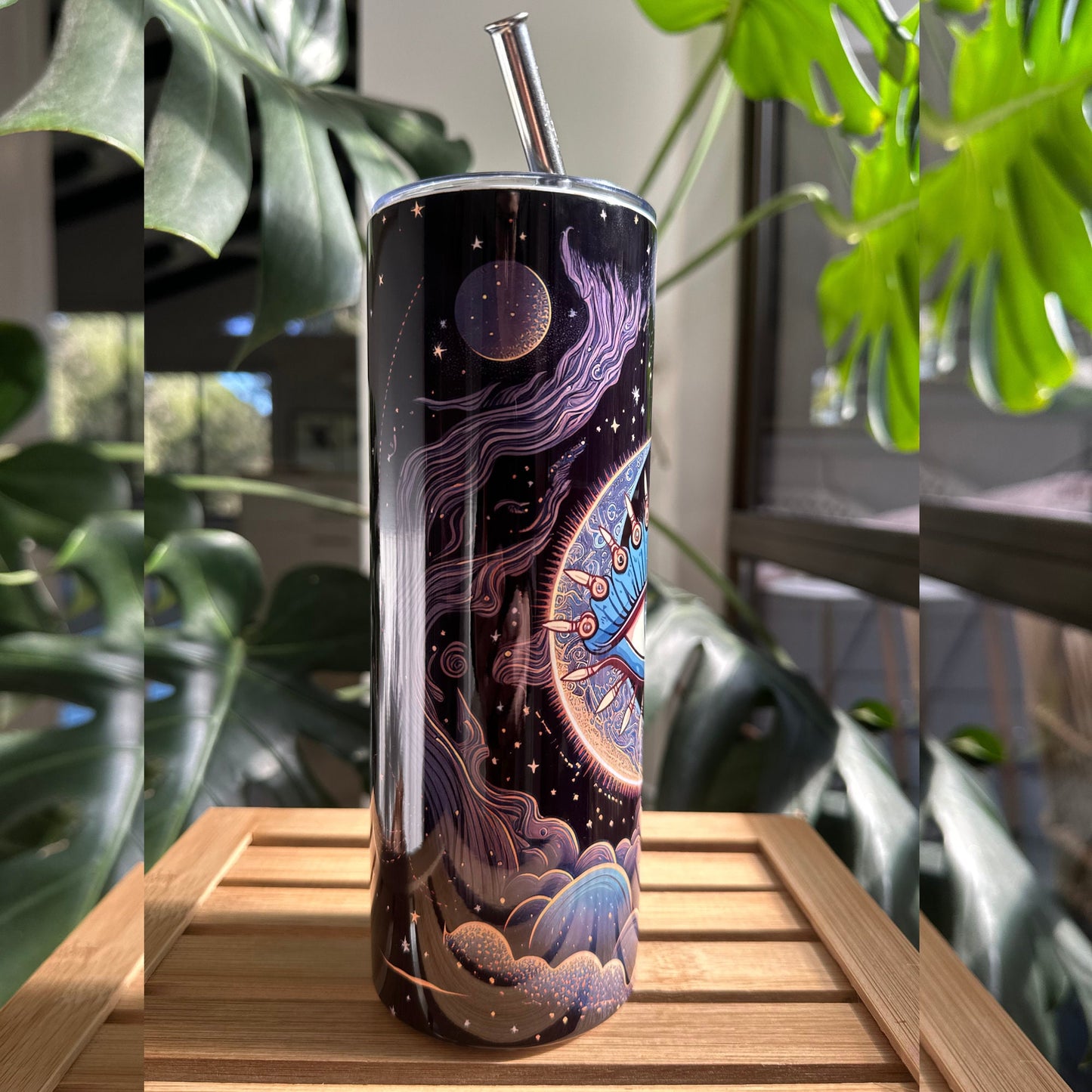 Evil Eye Tumbler,Moon Tumbler,Hamsa Hand,Celestial Zodiac,20 oz Skinny Tumbler, Celestial Moon, dark celestial,Celestial Witch, Sun Moon