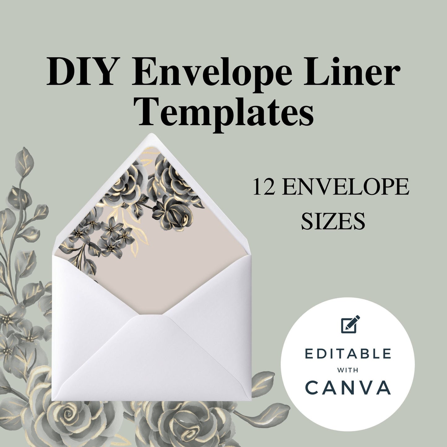 DIY Envelope Liner, Envelope Liner Templates On Canvas, Wedding Envelope, A7 Euroflap, A7 Square Flap, A6,4 BAR,A2, Liner Templates