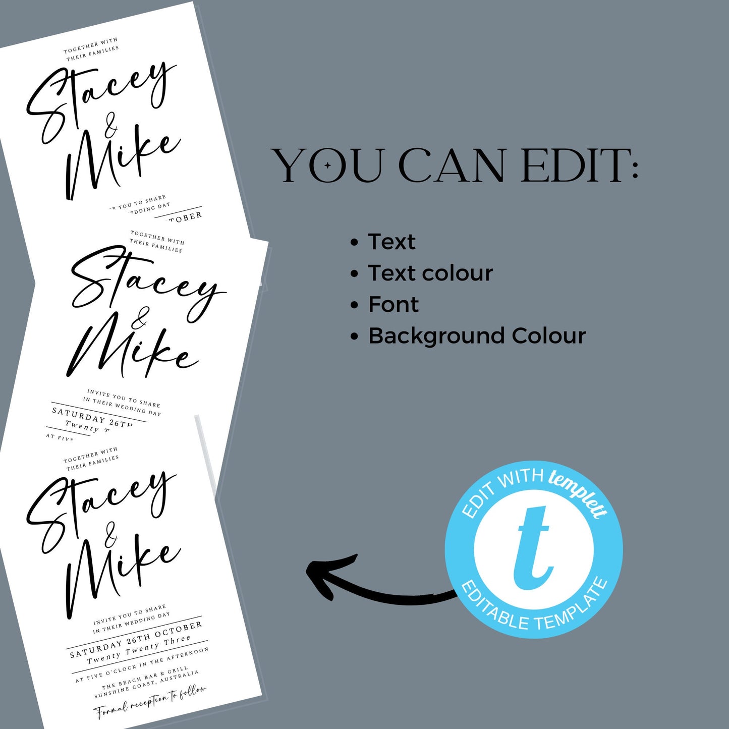 Black and gold 2024 New Year Party RSVP card editable template, elegant gold letter New Years Eve, Instant download, festive card template