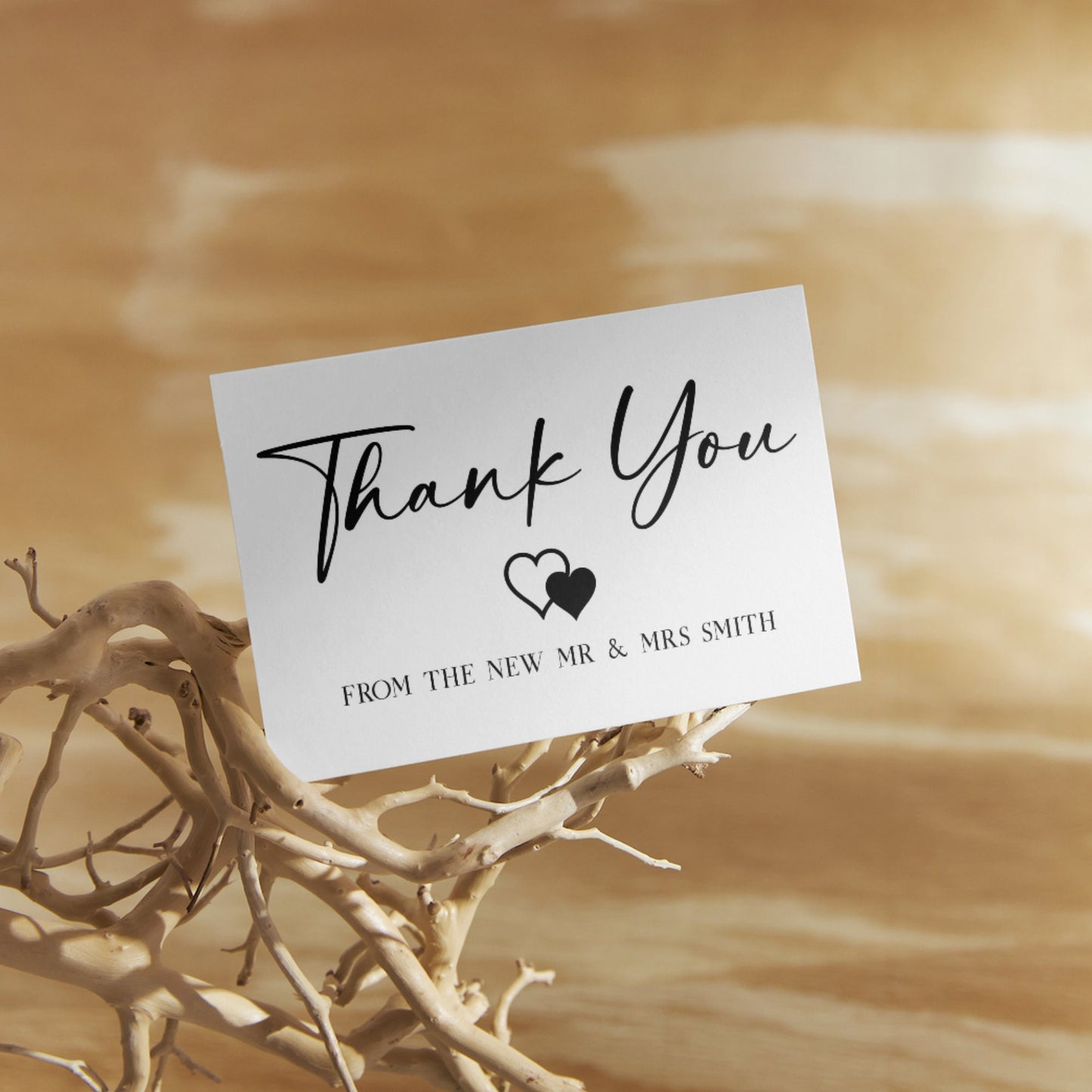 Minimalist Thank You Card, Modern Wedding, Minimal Design, Custom Thank You Card Print Yourself, Printable, Digital file, Minimal, Modern
