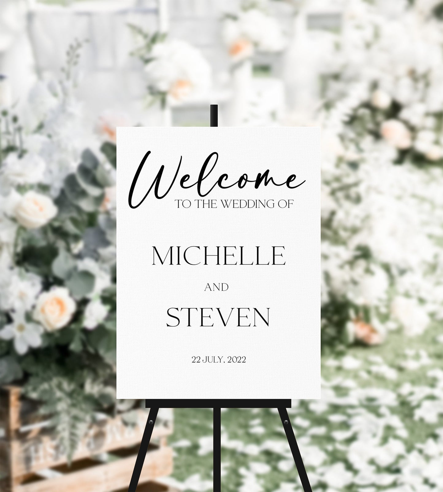 Minimalist Wedding Welcome Sign, Welcome Wedding Sign, Script Wedding Welcome Sign, Modern Wedding Signs, Large Wedding Sign, Modern Minimal