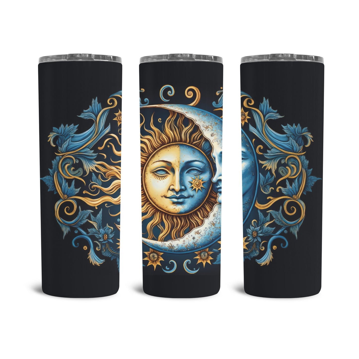 Moon Sun Tumbler, Bestseller Tumbler,Moon Tumbler,Hamsa Hand,Celestial Zodiac,20 oz Skinny Tumbler, Evil Eye Tumbler, Celestial Moon,