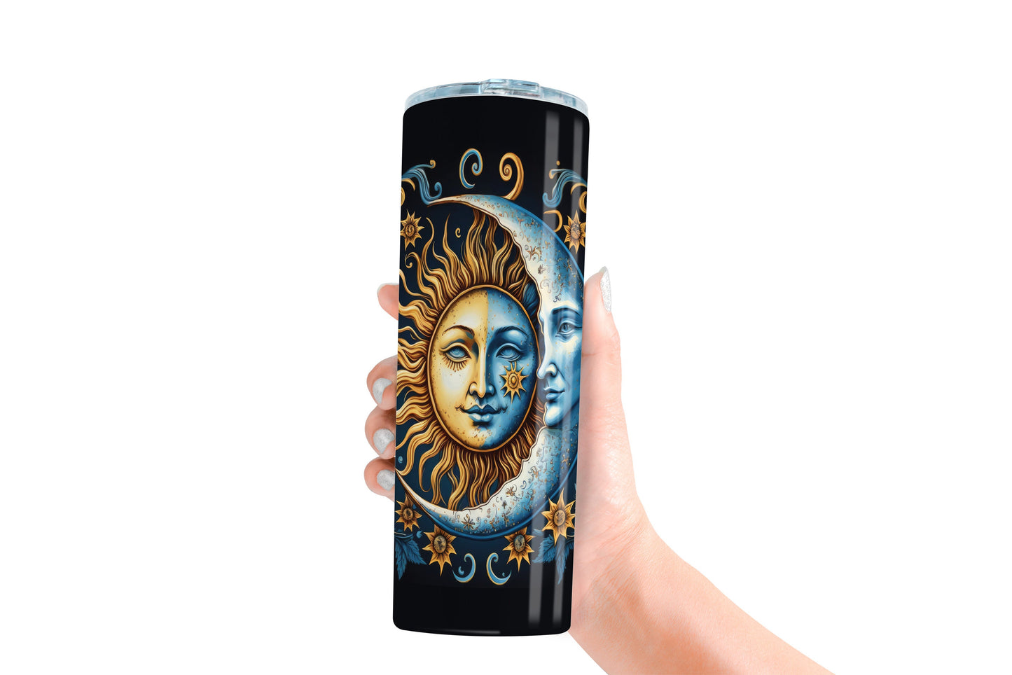 Moon Sun Tumbler, Bestseller Tumbler,Moon Tumbler,Hamsa Hand,Celestial Zodiac,20 oz Skinny Tumbler, Evil Eye Tumbler, Celestial Moon,